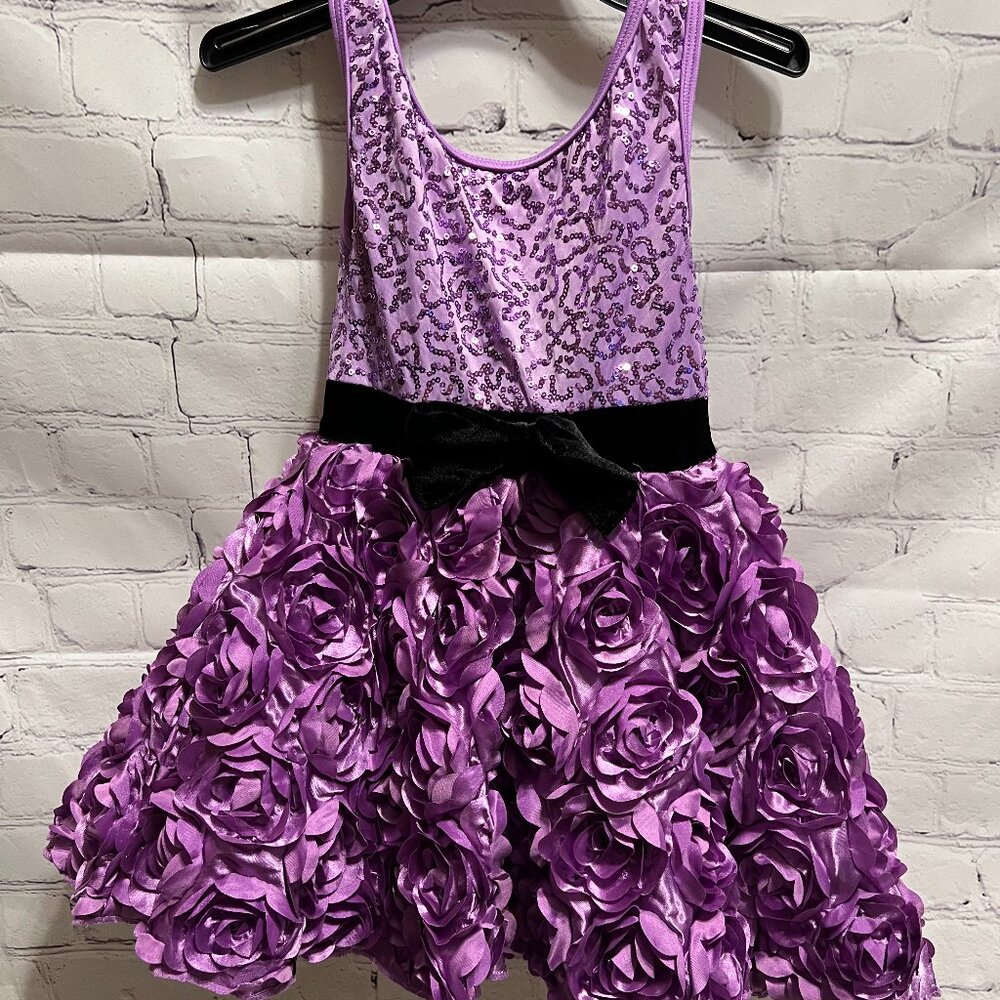 Weissman Dance Costume Dress 3D Flowers
